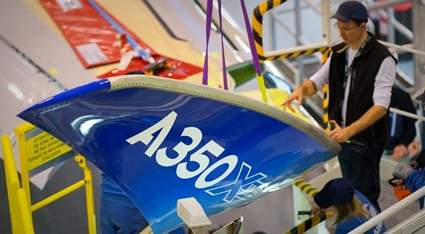 Airbus A350 Sharklets reduce aerodynamic drag