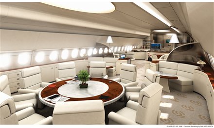 Airbus A350 XWB Prestige Cabin Concept: Dining and Conference Room