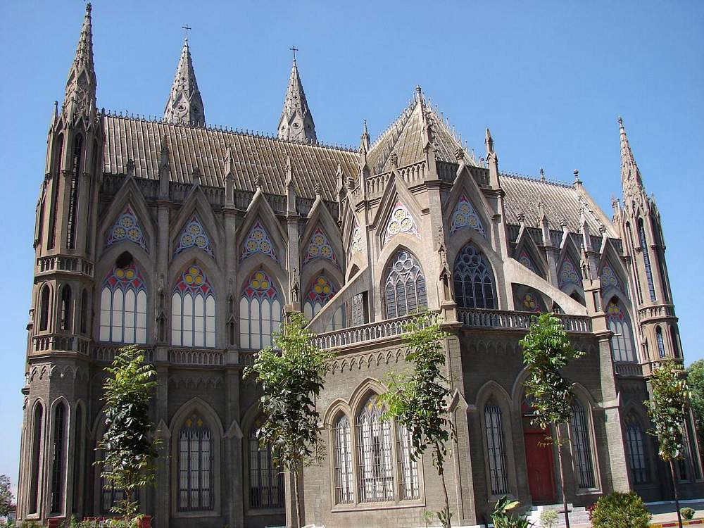 Unique Architectural Style with Some Greek Features of Saint Philomena's Church, Mysore