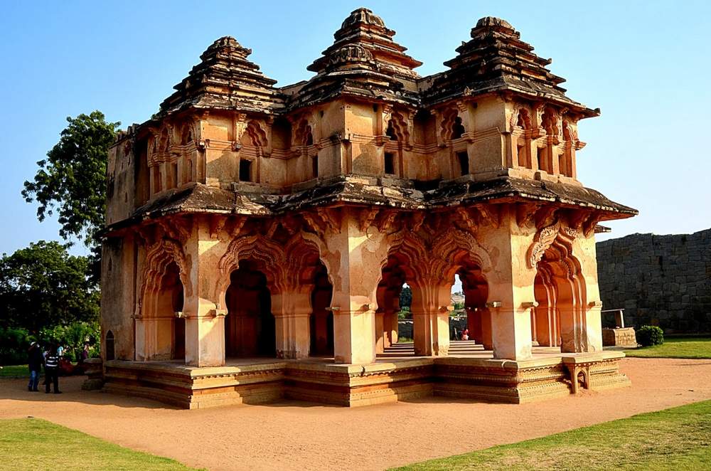 Architectural Highlights of the Lotus Mahal in Hampi, Vijayanagara Empire