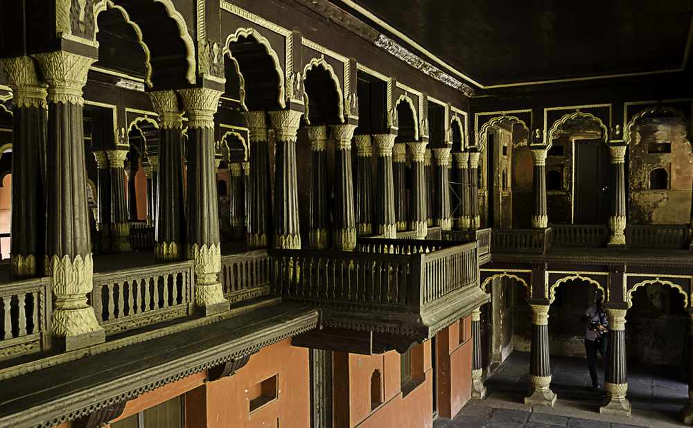 Balconies and Wooden Palace of Tipu Sultan in Bangalore