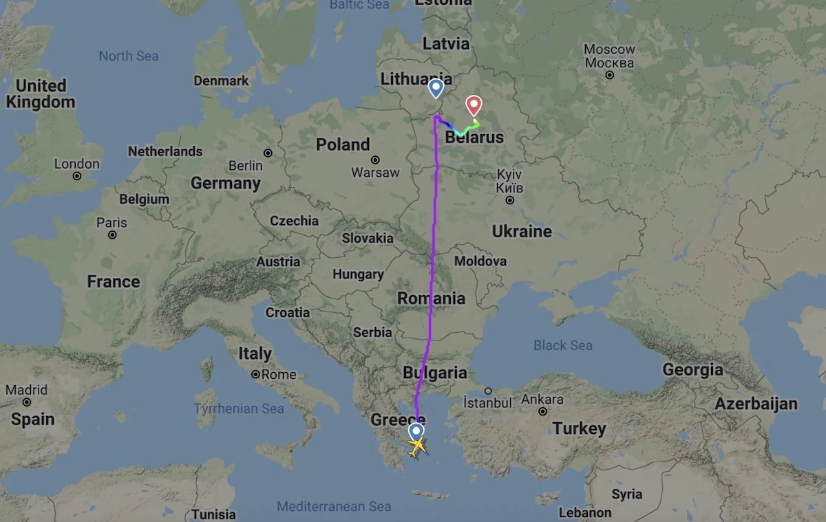 Belarus's Intercepting a Ryanair Airliner
