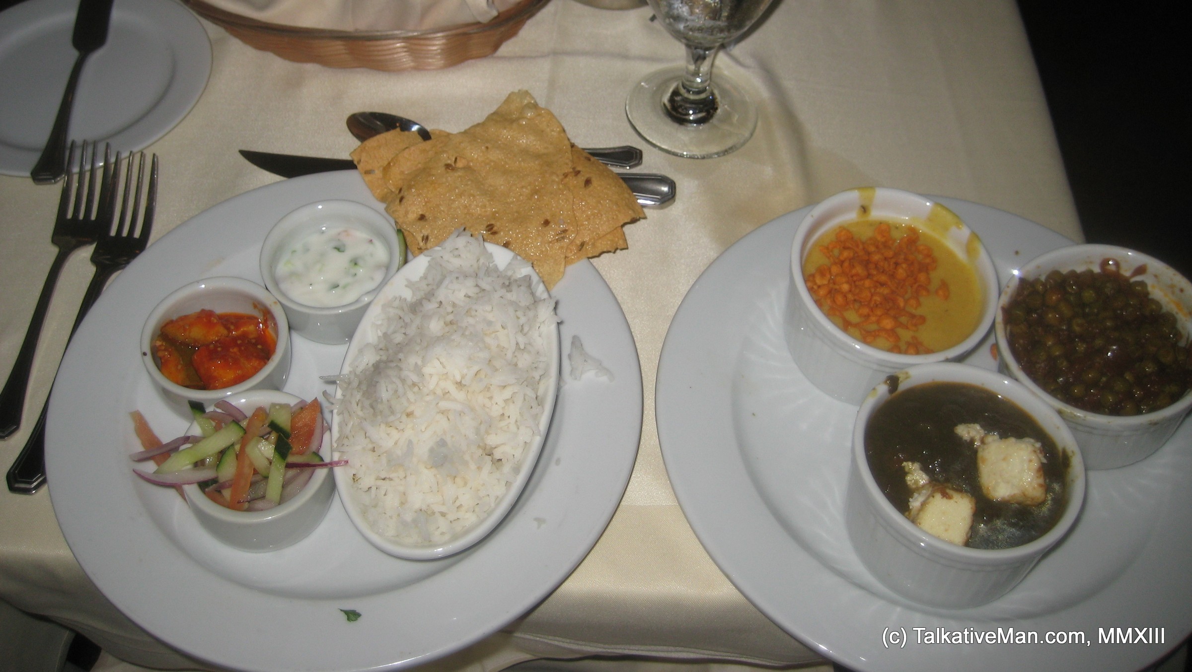 Carnival Cruise Indian Vegetarian Food: Day 3: Boondi Kadi, Palak Paneer, Mattar Subzi, Basmati Rice