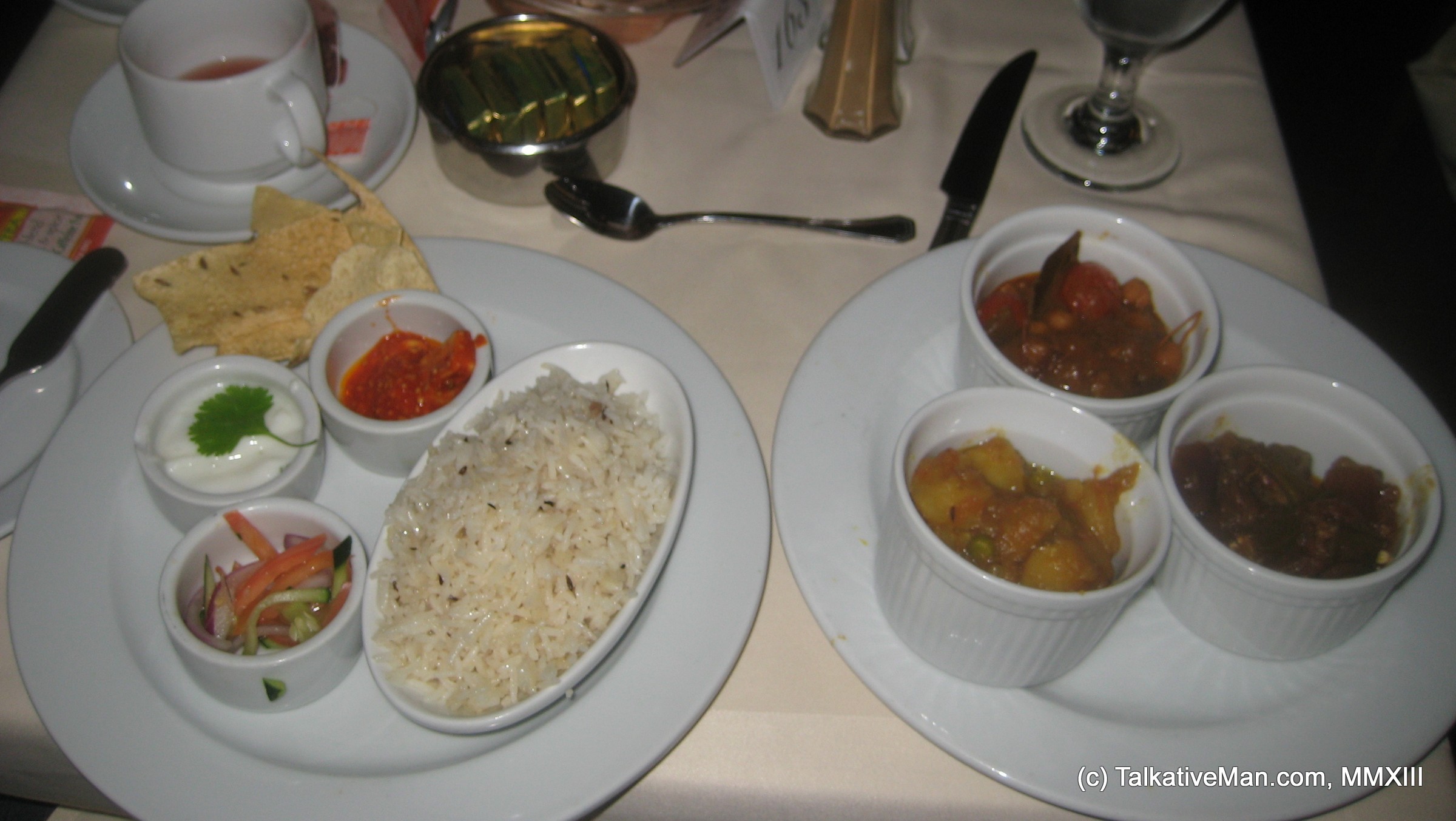 Carnival Cruise Indian Vegetarian Food: Day 5: Bhindi Masala, Aloo Matar, Onion Pulao, Chole Pindi