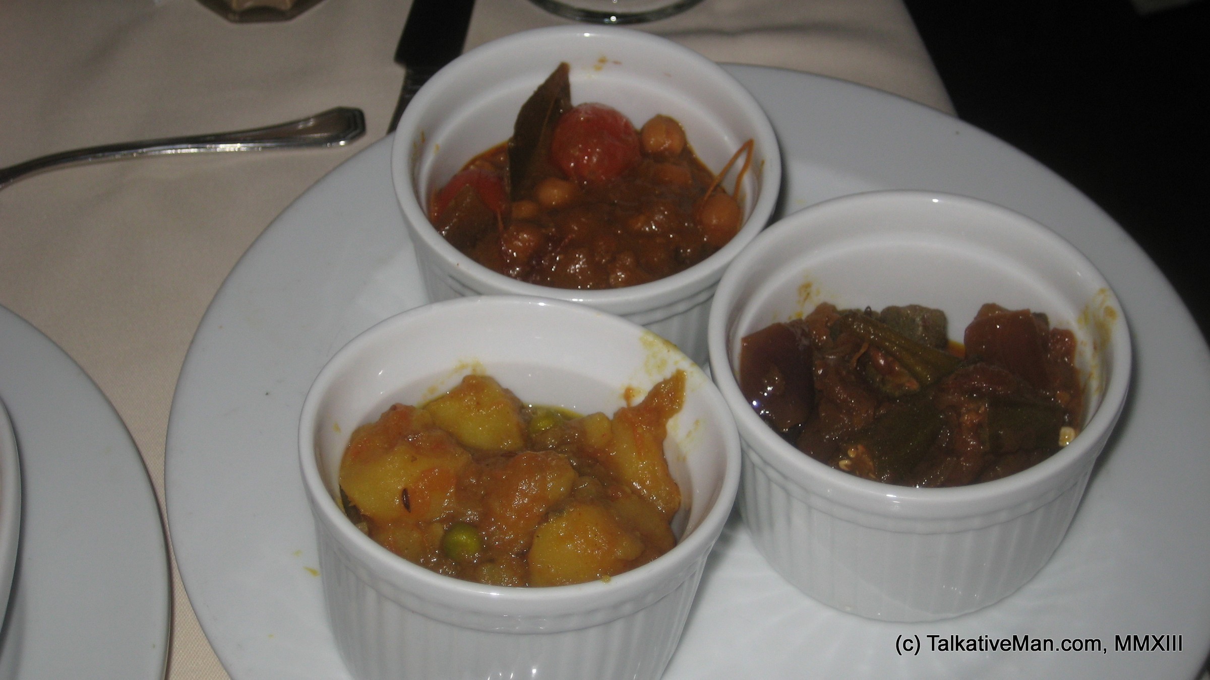 Carnival Cruise Indian Vegetarian Food: Day 5: Bhindi Masala, Aloo Matar, Chole Pindi