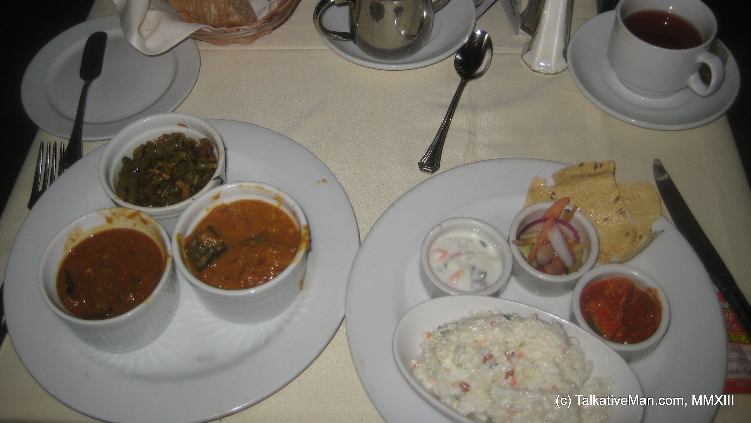 Carnival Cruise South Indian Vegetarian Food: Day 4: Beans Poriyal, Zucchini Kootu, Sambar, Dahi Bhath