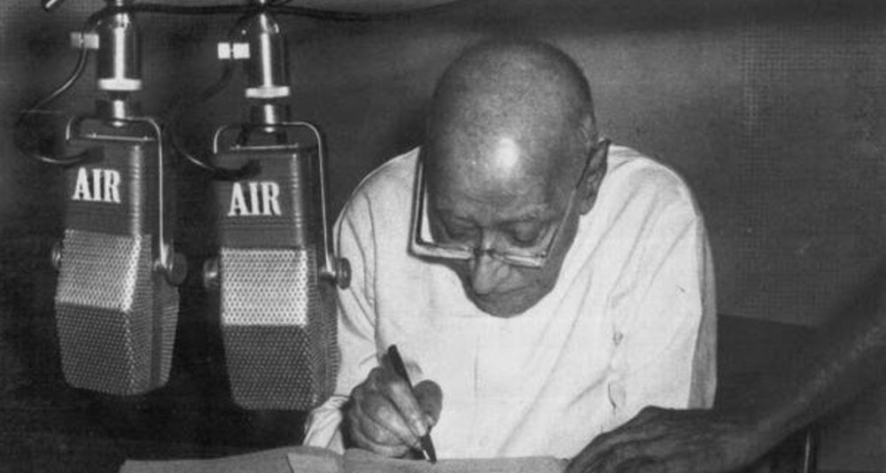 Chakravarti Rajagopalachari at All India Radio Madras