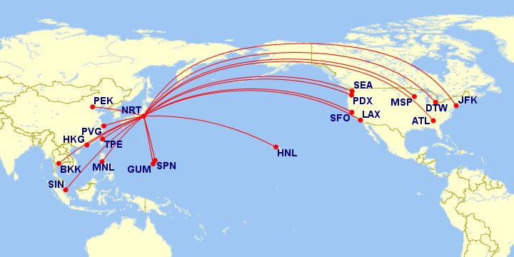 Delta Airlines Scissors Hub at Tokyo Narita