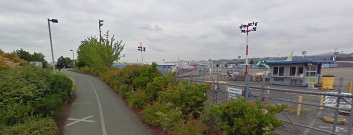 Glimpse of Boeing Renton Plant from Cedar River Path