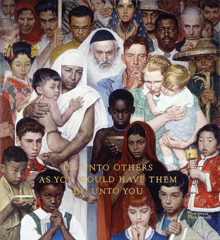 Norman Rockwell Mosaic called Golden Rule at the United Nations