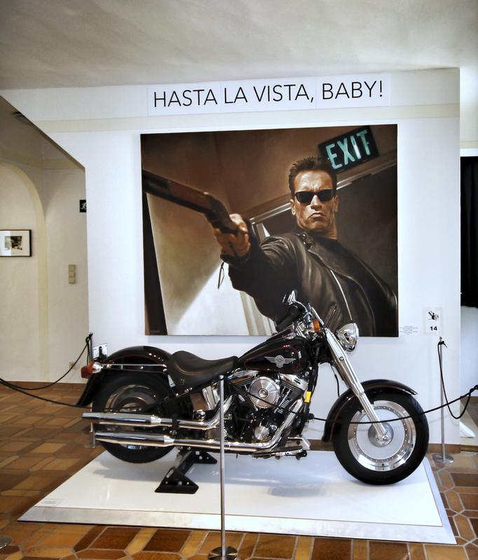 Hasta La Vista Baby with Motorcycle at Arnold Schwarzenegger Geburtshaus Museum