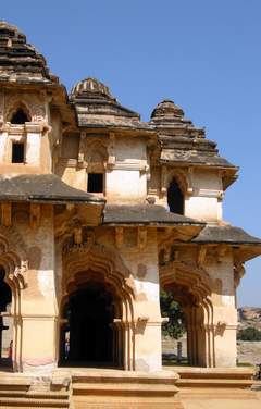 Indian and Islamic (or Sarcenic) Architectural Style of Lotus Mahal, Hampi