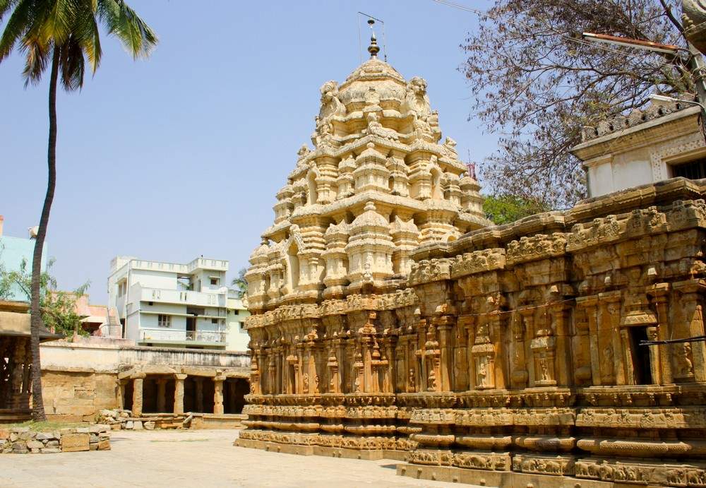 Kolaramma Temple built in the Dravidian or South Indian style