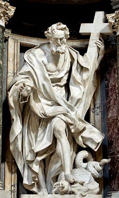 St. Philip by Giuseppe Mazzuoli. Nave of the Basilica of St. John Lateran (Rome).