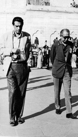 Satyajit Ray and Akira Kurosawa at the Taj Mahal