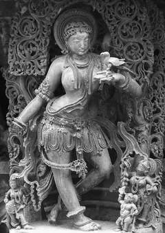 Sculptures of Beautiful Damsels at Chennakeshava Temple, Belur