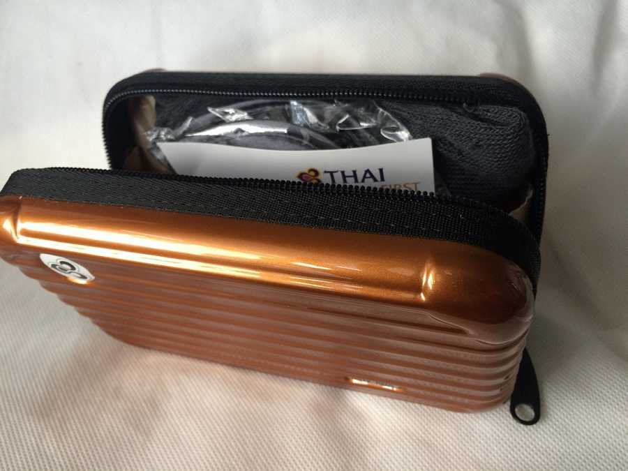 Rimowa Amenity Kits from Thai Airways's Royal First Class - Amber Color